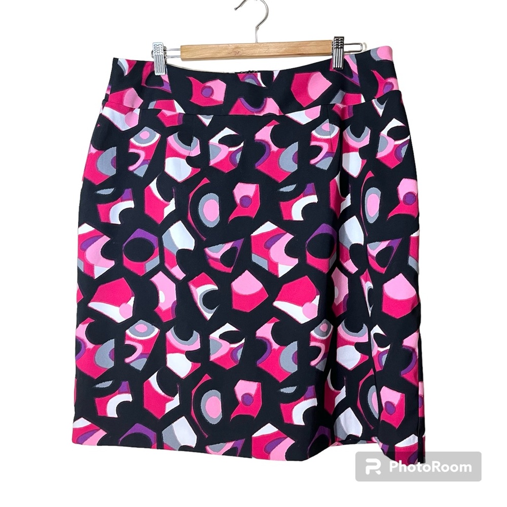 Cato Woman Pink Geometric Shapes Pencil Skirt